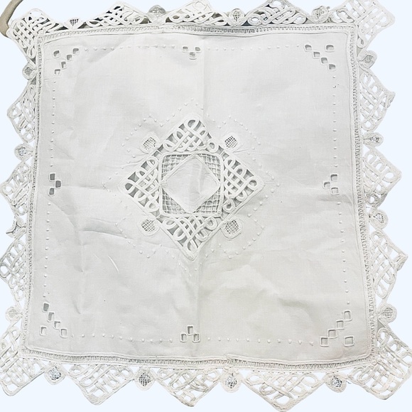 2 French Country Pure White Cotton Pillow Covers with Delicate Floral Embroidery - Picture 3 of 7